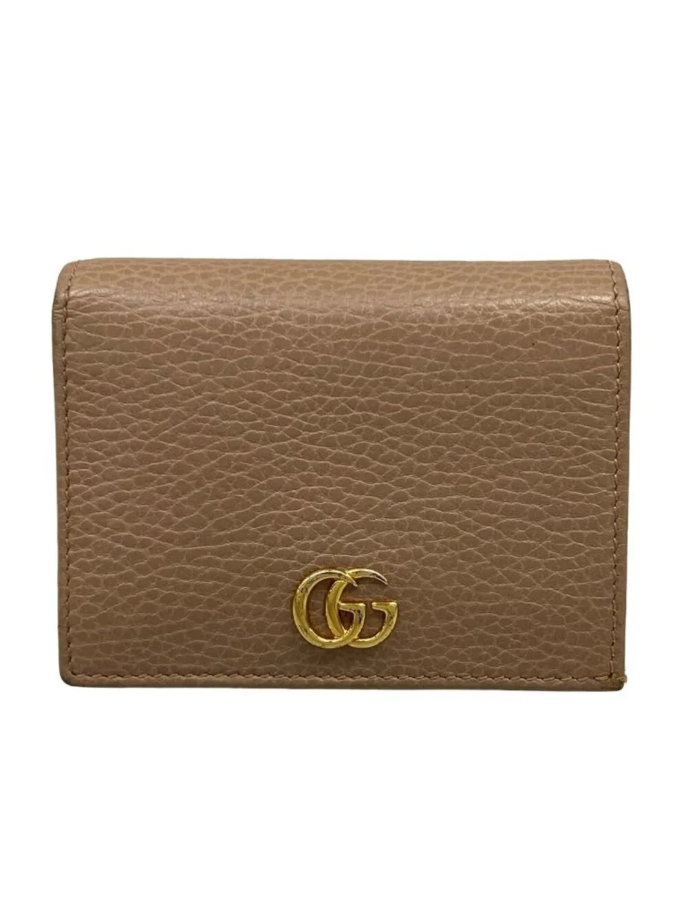 Gucci Bifold Wallet GG Marmont Light Brown Leather